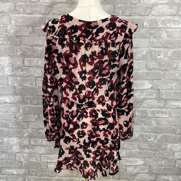 Parker Monet Black and Red Floral Mini Dress - Picture 5 of 8
